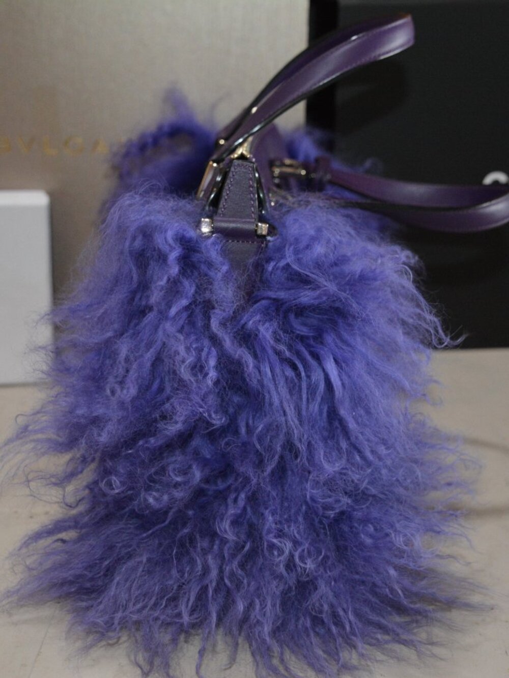 Time's Arrow Women's Chloe Mini Tote with Fur - Picture 3 of 3